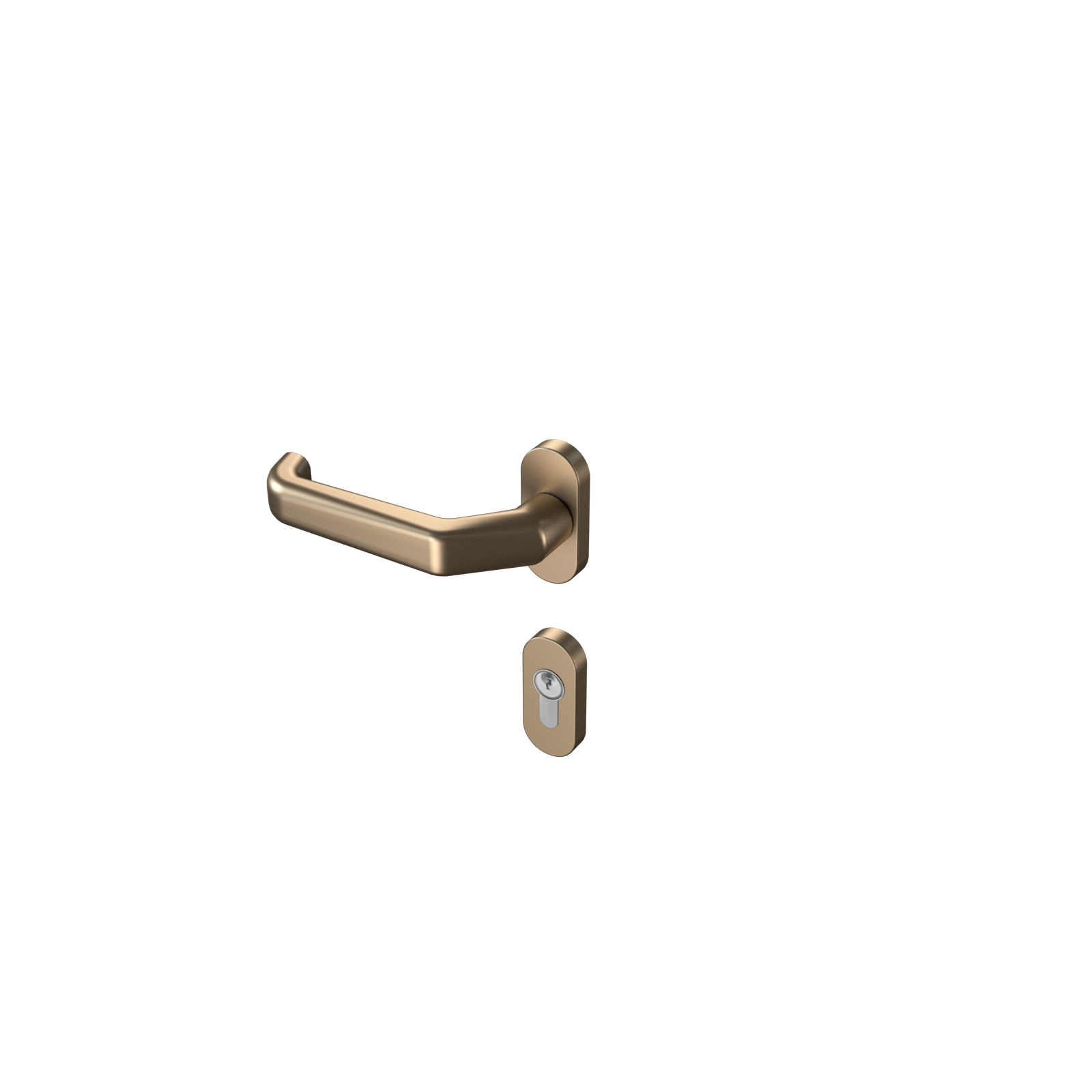 Klamka 35-1200 - Szyld Dzielony - Oliwka